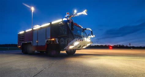 Airport Fire Truck in the Evening Stock Image - Image of emergency, extinguish: 63088513