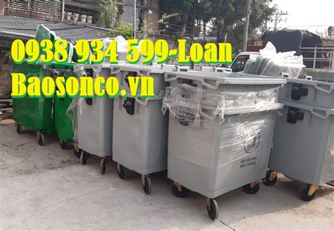 Xe thu gom rác 660 lít thùng rác nhựa 660 lít baosonco vn