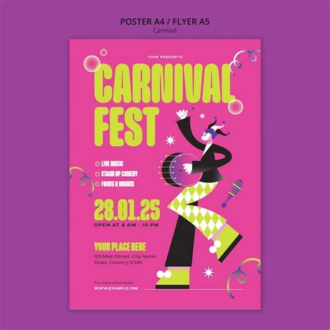 Free Psd Carnival Entertainment Poster Template