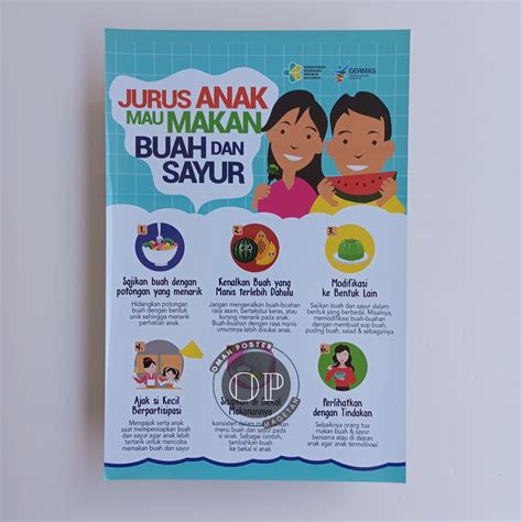 Jual Poster Jurus Anak Mau Makan Buah Dan Sayur Poster Gizi Shopee