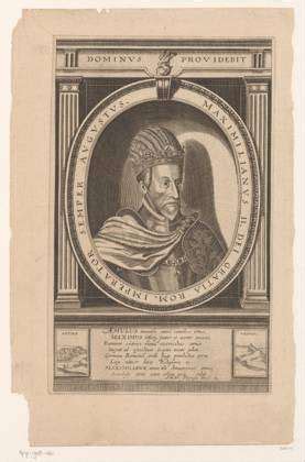 Portrait Of Maximilian II German Emperor Portrait Bust In Oval To The