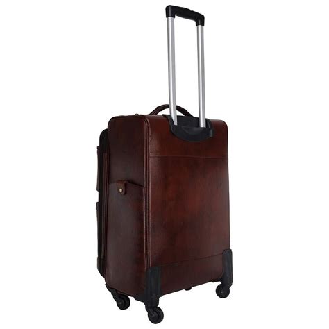 Genuine Leather Trolley Bag Airport Cabin Bag Leather Weekender Leather