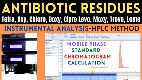 Determination Of Antibiotic Residues Using Hplcpart 2 Instrumental