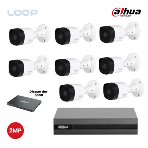 Kit 8 Caméras De Surveillance Extérieur 2mp Dahua