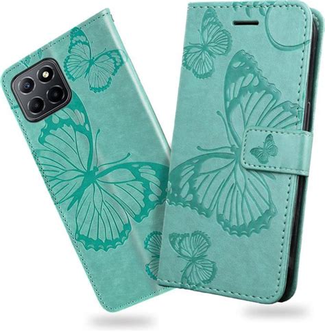 Tui Portefeuille En Cuir Pu Avec Impression Papillon Pour Huawei Honor