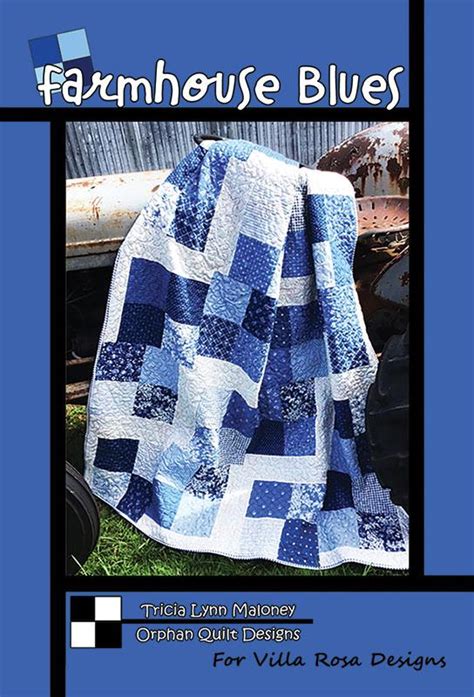 Villa Rosa Farmhouse Blues Quilt Pattern 123stitch