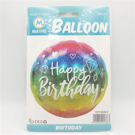 Happy Birthday Foil Balloon - Multicolour - D Party Shop