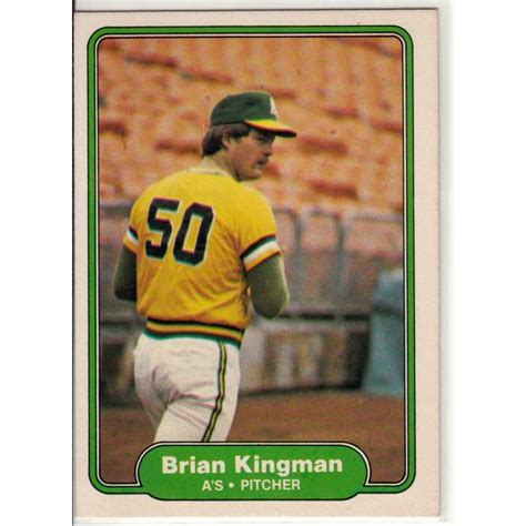 Fleer Baseball Card Brian Kingman Athletics On Ebid United