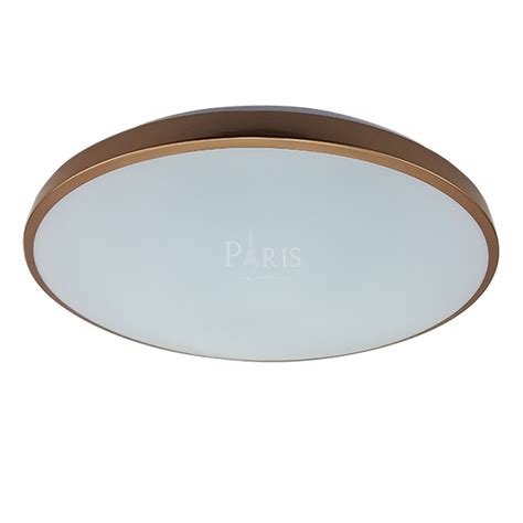 Plafon Sobrepor Redondo Liso Cobre Cm Led W Em Bivolt Paris Luz