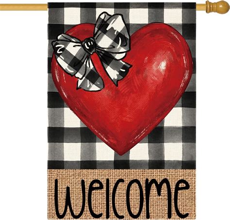 Amazon Avoin Colorlife Love Heart Valentines Day House Flag X