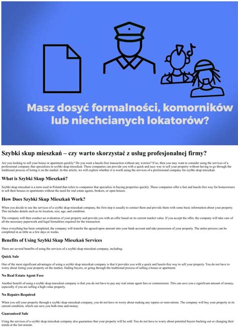 PPT Szybki skup mieszkań czy warto skorzystać z usług