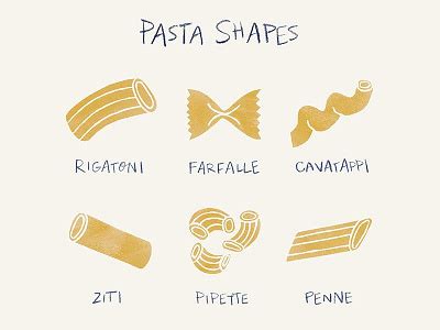 Pasta Shapes designs, themes, templates and downloadable graphic ...