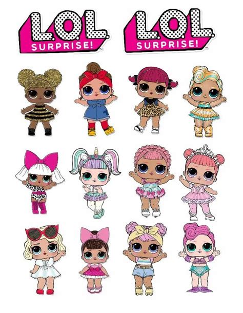 Lol Surprise Dolls And Logos Assorted Edible Cake Toppers