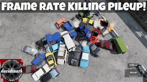 BeamNG Drive PILEUP Causes MASSIVE Frame Rate Drop BeamNG Drive