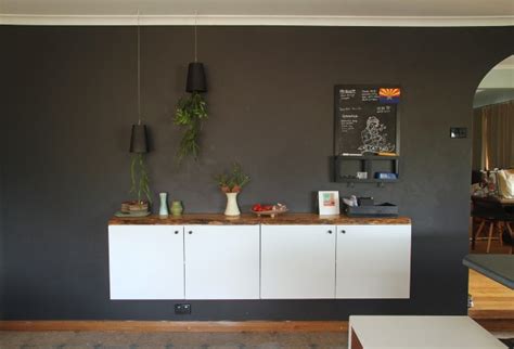 DIY Floating Buffet Using IKEA METOD Cabinet - Shelterness