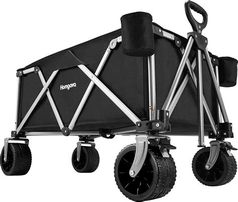 Homgava Heavy Duty Folding Wagon Cart Portable Large Capacity Beach