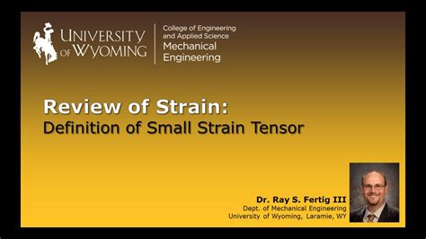 Review Of Strain Definition Of Small Strain Tensor Youtube