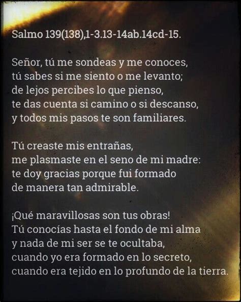 Tú me conoces Salmo 139 Salmos