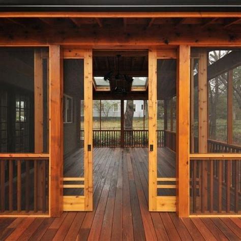 Deck Entry Porch Design Sliding Screen Doors Screened Porch Designs