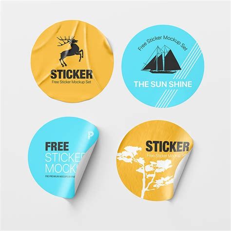 Free Sticker Mockup Template For Business And Advertising