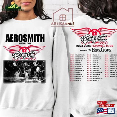 Peace Out Farewell Tour With The Black Crowes Shirt Aerosmith