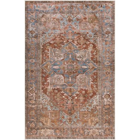 Mark Day St Johns Traditional Burnt Orange Washable Area Rug 5 X 7 6