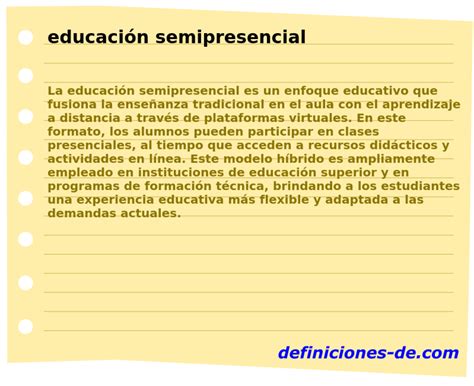 Significado de «educación semipresencial»