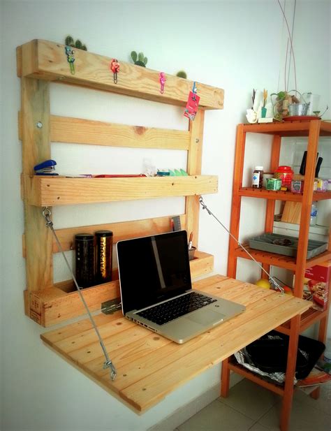 Escritorio Abatible Diy Pallet Furniture Pallet Furniture Bedroom