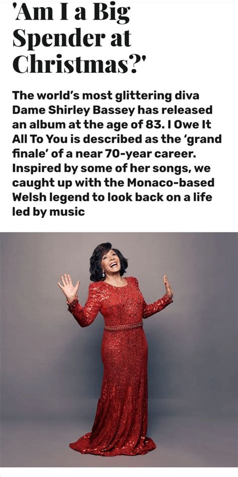 Shirley Bassey Blog Unofficial Dame Shirley Bassey News And Features Shirley Bassey Shirley