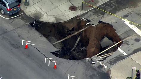 Gaping Sinkhole Opens Up In Brooklyn New York Bbc News