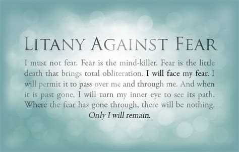 Litany Against Fear - Chris Morton