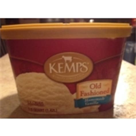 Kemps Ice Cream Old Fashioned Homemade Vanilla Flavored Calories