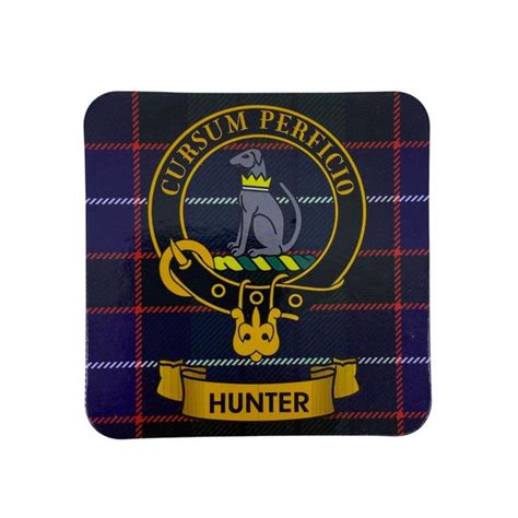 Hunter Clan Crest Cork Coaster | Scottish Shop – MacLeods Scottish Shop