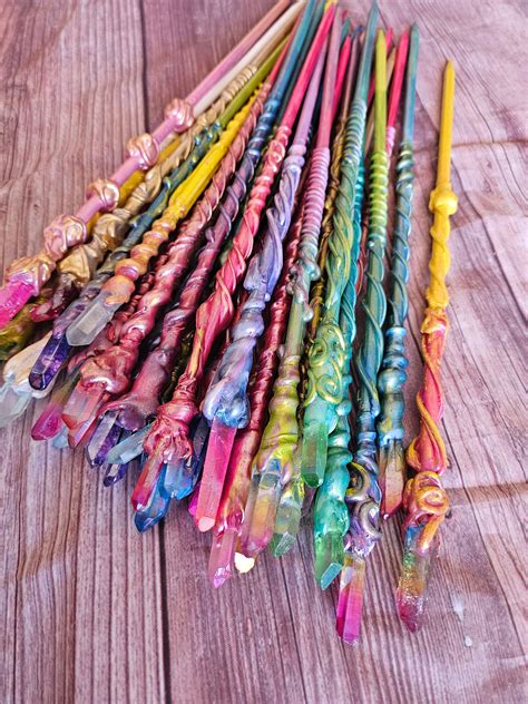 Crystal Wands Wizard Wands Magic Wands Etsy