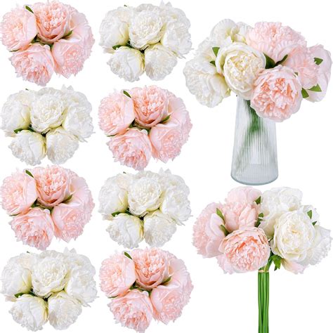 Amazon Jexine 30 Pcs Artificial Peonies Silk Flower Fake Peonies