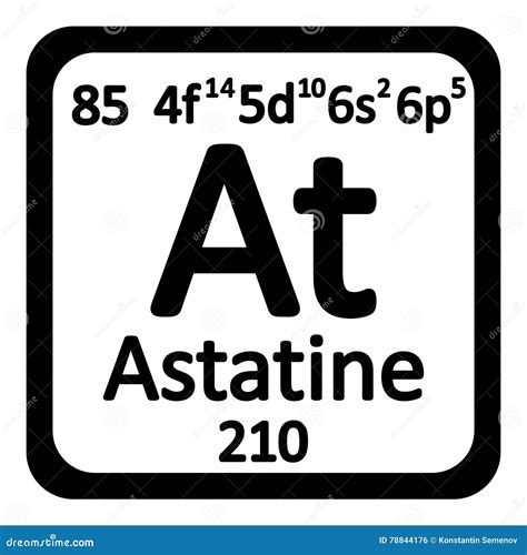 Element Of Astatine Vector Illustration | CartoonDealer.com #88614870