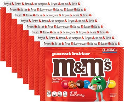 Mandms Peanut Butter Milk Chocolate Candy Sharing Size 9