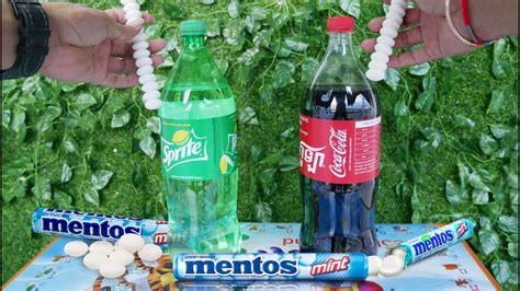 Experiment What Happen When Coca Cola And Sprite Vs Mentos Youtube