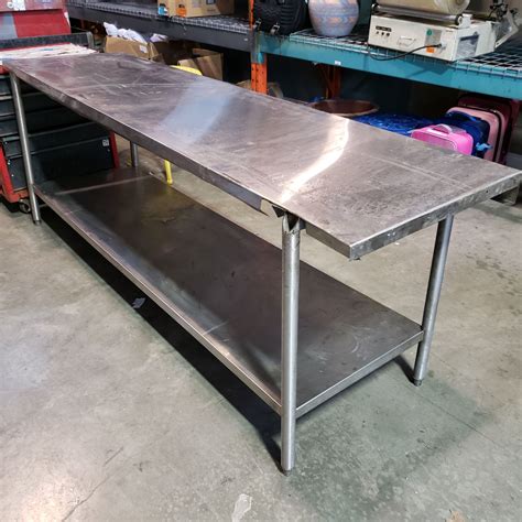 7FT STAINLESS STEEL PREP TABLE - Big Valley Auction