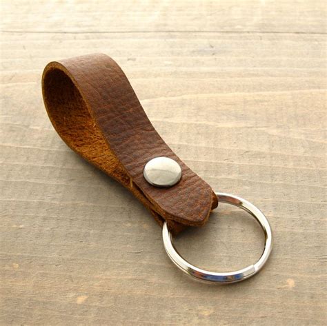 Rustic Leather Key Ring Mens Leather Goods Handmade Etsy Leather