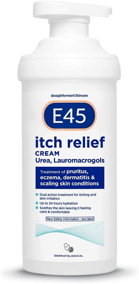 E45 Dermatological Itch Relief Cream Moisturising Dual Action