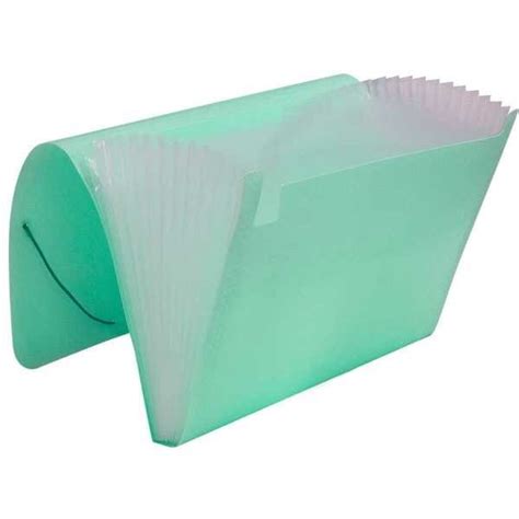 Pasta Sanfonada Plastica A4 12DIV Breeze Verde Pastel MadeiraMadeira