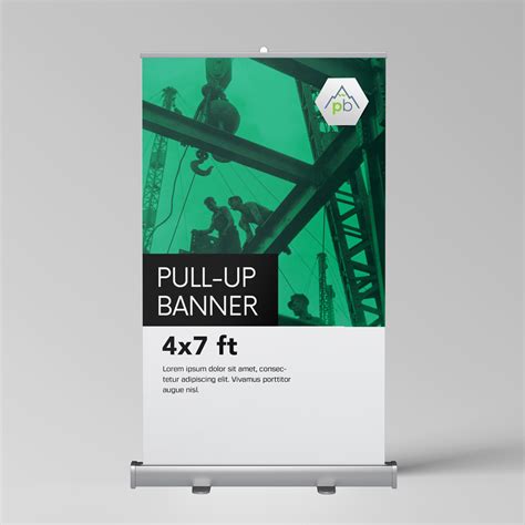 4x7ft Pull Up Retractable Banner Display Peak Banner