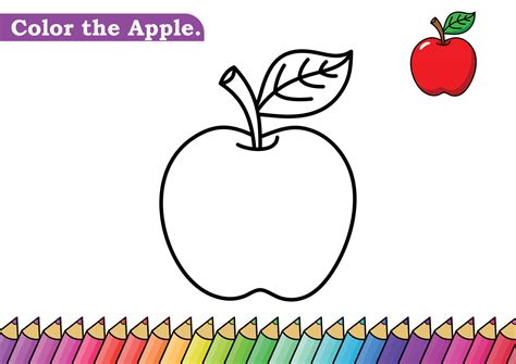 apple coloring sheets  kids