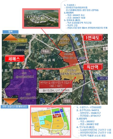 입지분석 천안직산 도시첨단산업단지 진입도로 개설공사 및 모시교 주변231128 네이버 블로그