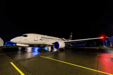 Private Jet First Airbus Acj220 Rolls Out Of Paintshop