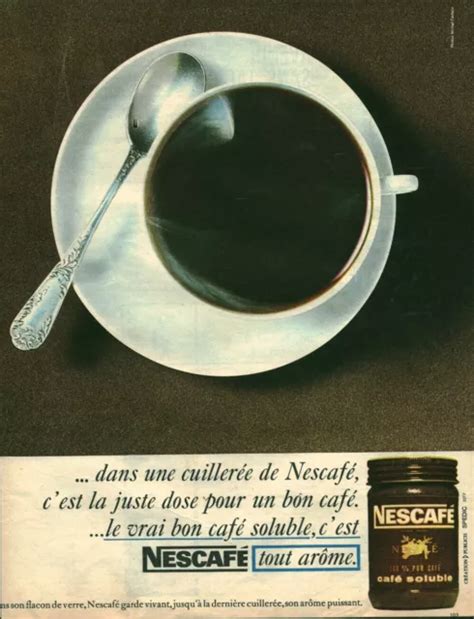 PUBLICITÉ ANCIENNE CAFÉ Nescafé 1963 issue de magazine EUR 8 50