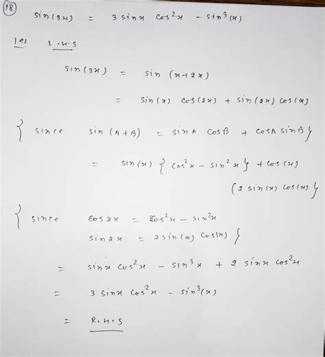 Solved Page 3 Of 5 Prove The Identity 12 Sint Cost 1 Sin 2t