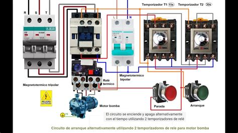 Circuito De Arranque Alternativamente Utilizando 2 Temporizadores De