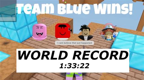 World Record Squad Win In Roblox Bedwars Youtube